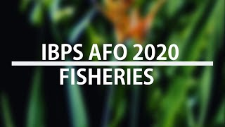 #3Fisheries IBPS AFO 2020