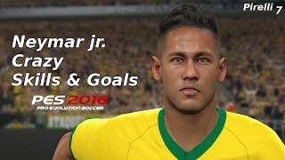 PES 2016: Neymar jr. Crazy Skills & Goals ● Adrenaline 100% ● HD |Pirelli 7|