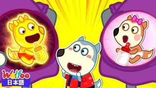 いや、Wolfoo！ ベイビー・Lucyがゴールドに変身 | 知育アニメ | 動画 | Wolfoo Japan