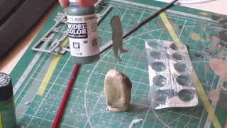 Окраска фигуры немецкого солдата.  Часть 1.