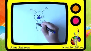 Как нарисовать бабочку. Оживающие рисунки / How to draw a butterfly. Наше_всё!