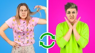 Brother VS Sister Body Switch Up! Siblings Swap Bodies For A Day