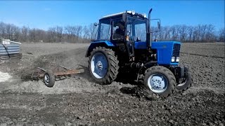 МТЗ 82.1 БОРОНОВАНИЕ \ MTZ 82.1 harrowing