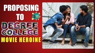 Crazy PROPOSING Prank Went To KISS & HUG With Degree College Heroine || Prank Pataka