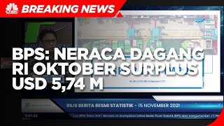 BPS: Neraca Dagang RI Oktober Surplus USD 5,74 M