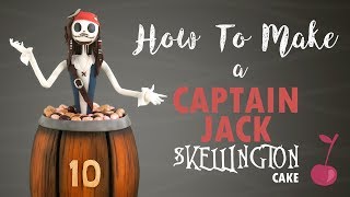 Captain Jack Skellington Cake Tutorial | How To | Jack Sparrow | Cherry School
