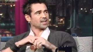 Colin Farrell raising awareness on David Letterman