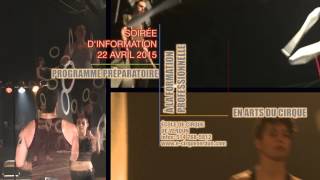 Programme Préparatoire à la formation professionnelle en arts du cirque
