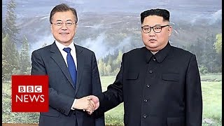 Korean leaders surprise "Hollywood" meeting - BBC News