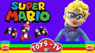 Play Doh Disney Frozen Elsa Stop Motion | Elsa is Playing Mario - Animation Movie Clips - Part 1/2