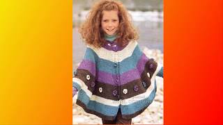 Pletena moda Детские вязаные пончо#2 Children's  poncho Knit