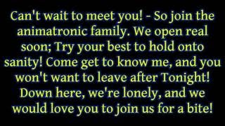 JT Machinima ft. Andrea Storm Kaden - "Join Us For A Bite (FNAF SL Song)" (Unofficial Lyric Video)