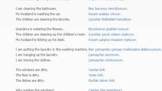 Turkish lesson/English lessons how to study Turkish  18 (House cleaning)