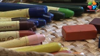 Рисование натуральными восковыми мелками с детьми