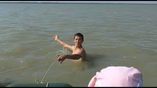 Пешком через всё Водохранилище 5,5 Км.