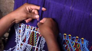 Rosa Weaving on a Backstrap Loom