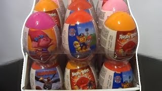 18 Surprise Eggs Opening Trolls PAW Patrol Angry Birds Hello Kitty How To Train Your Dragon #109