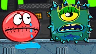 КРАСНЫЙ ШАР И ОДНОГЛАЗЫЕ КВАДРАТЫ Новый Мультик Игра   Несносный Шарик Red Ball 4