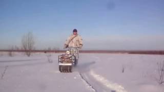 мотособака самоделка  рекс 380  с кпп. мотоцыкла урал.