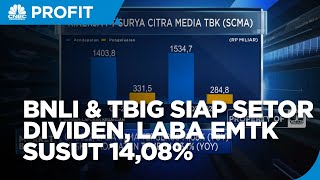 BNLI & TBIG Siap Setor Dividen Hingga Laba SCMA Susut 14,08%