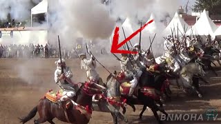 إنفجار مكحلة في وجه الفارس و اصابة الجمهور بشظايا المكحلة  في موسم اولاد عبدالله