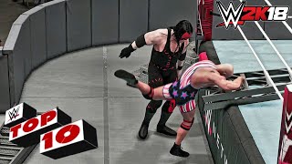 WWE 2K18 - Top 10 Extreme Moments!!! (Carry System)