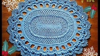 Овальный ковер крючком из шнура 24 ряд Crochet Oval Rug row 24