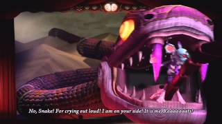 Puppeteer vore and vore-ish references in Act 2 (Snakes and frogs!)