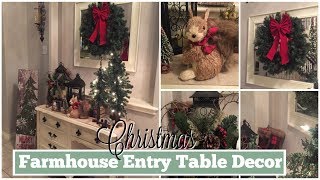 CHRISTMAS ENTRY WAY TABLE DECOR & SET UP | Farmhouse Style