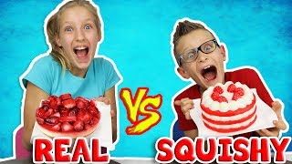 SQUISHY FOOD vs REAL FOOD Challenge!!!