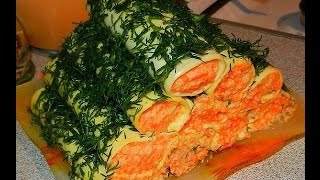 Закусочные сырные трубочки с начинкой.