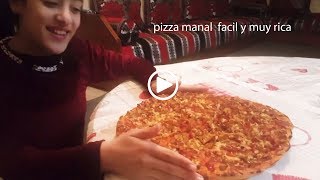 Pizza manal بيتزا سهلة و لذيذة