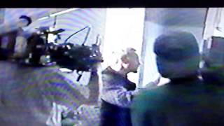 Ian Paul Cassidy rehearsing a fight scene on "Walker, Texas Ranger"