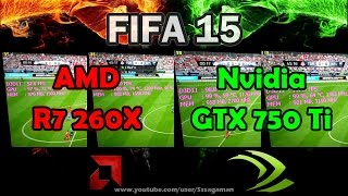 GPU WAR: GTX 750 Ti vs. R7 260X | FIFA 15 | Split-screen Comparison