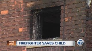 Firefighter saves child