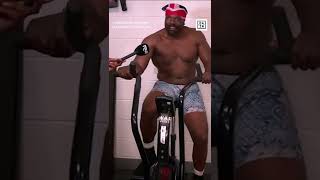 Amazing! Chisora hits the bike straight after Pulev fight #shorts