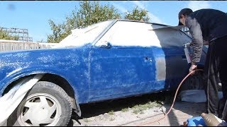 Покраска Авто Самодельной краской-гравитексом из пенопласта...