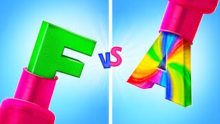 БОТАНИК VS ЗВЕЗДА ШКОЛЫ || Крутые лайфхаки для списывания и идеи для канцелярии от 123 GO Like!