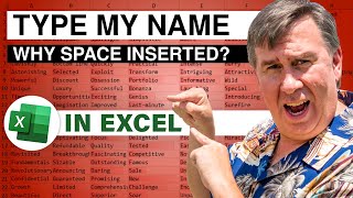 Excel Keeps Inserting A Space In the Name WITHA - 2356
