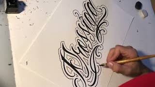 Criminal Lettering tattoo chicano style by Diguila