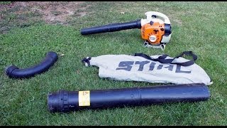 STIHL SH56C Conversion from Blower to Vac Shredder, Plus Demonstration