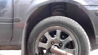 Nissan Sunny B15 - откручиваю ступичную гайку