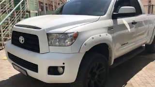 Перетяжка Салона Автомобиля Toyota Tundra в кожу Nappa + Alcantara