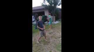 Dumb teens wrestling