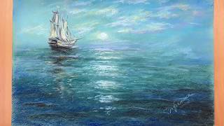 Содержание урока по рисованию сухой пастелью морского пейзажа