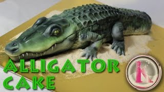 Kricky cakes and airbrush cake decorating: realistic alligator cake tutorial