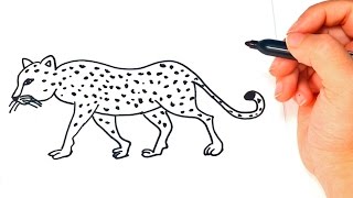 How to draw a Leopard | Leopard Easy Draw Tutorial