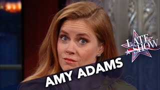 Amy Adams Is Oscar-Worthy In The Late Show's Eyebrow Theater