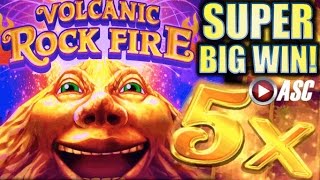 ★ SUPER BIG WIN! ★ MR. VOLCANIC ROCK FIRE & 3 HOT MAMAS (Konami) Slot Machine Bonus