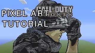 Minecraft Pixel Art Tutorial - Call Of Duty: Ghosts